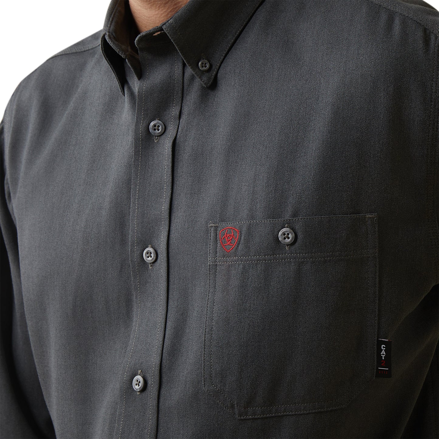 Ariat® Men's FR Air Inherent Charcoal Button Down Work Shirt 10040901