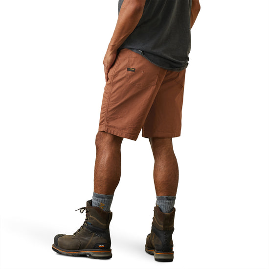 Ariat® Men's Rebar DuraStretch™ Made Tough Rust Brown Shorts 10043171
