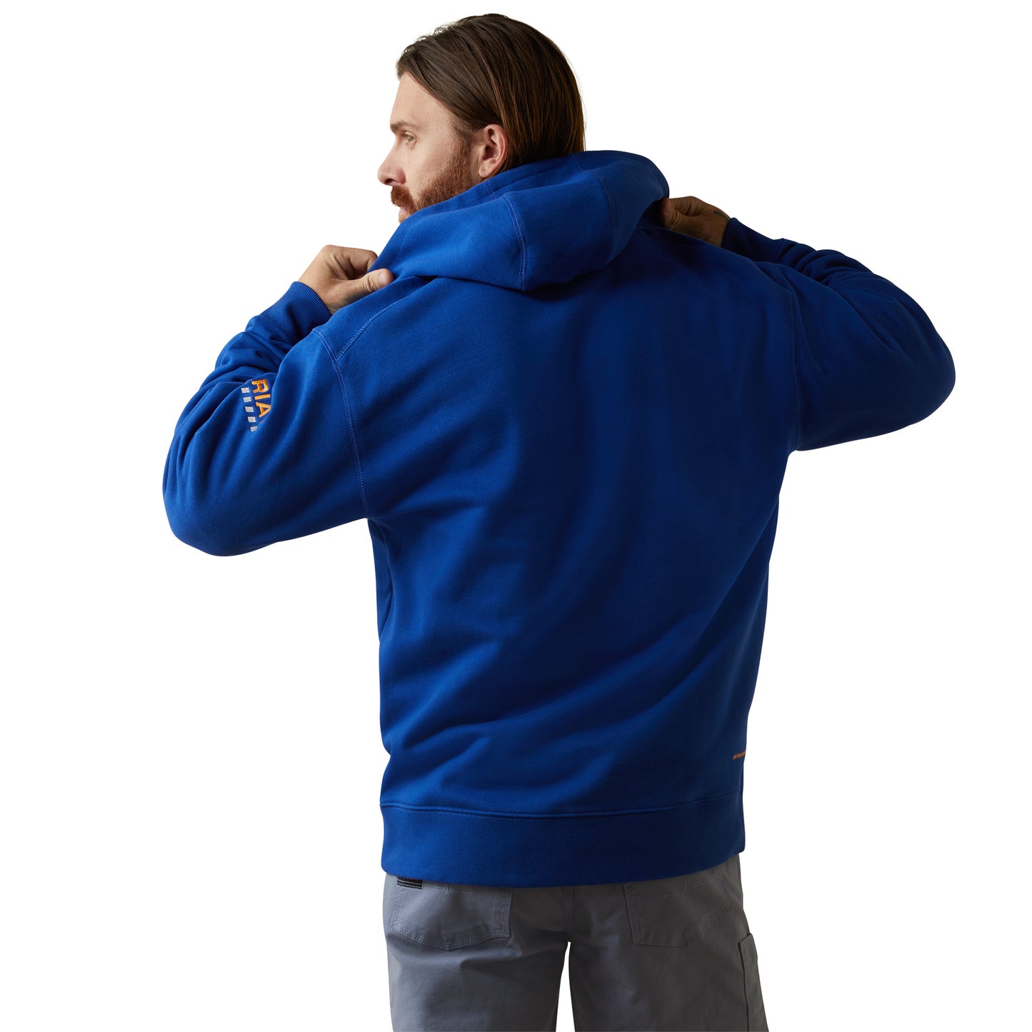 Ariat® Men's Rebar Workman Full Zip Royal Blue Hoodie 10043479