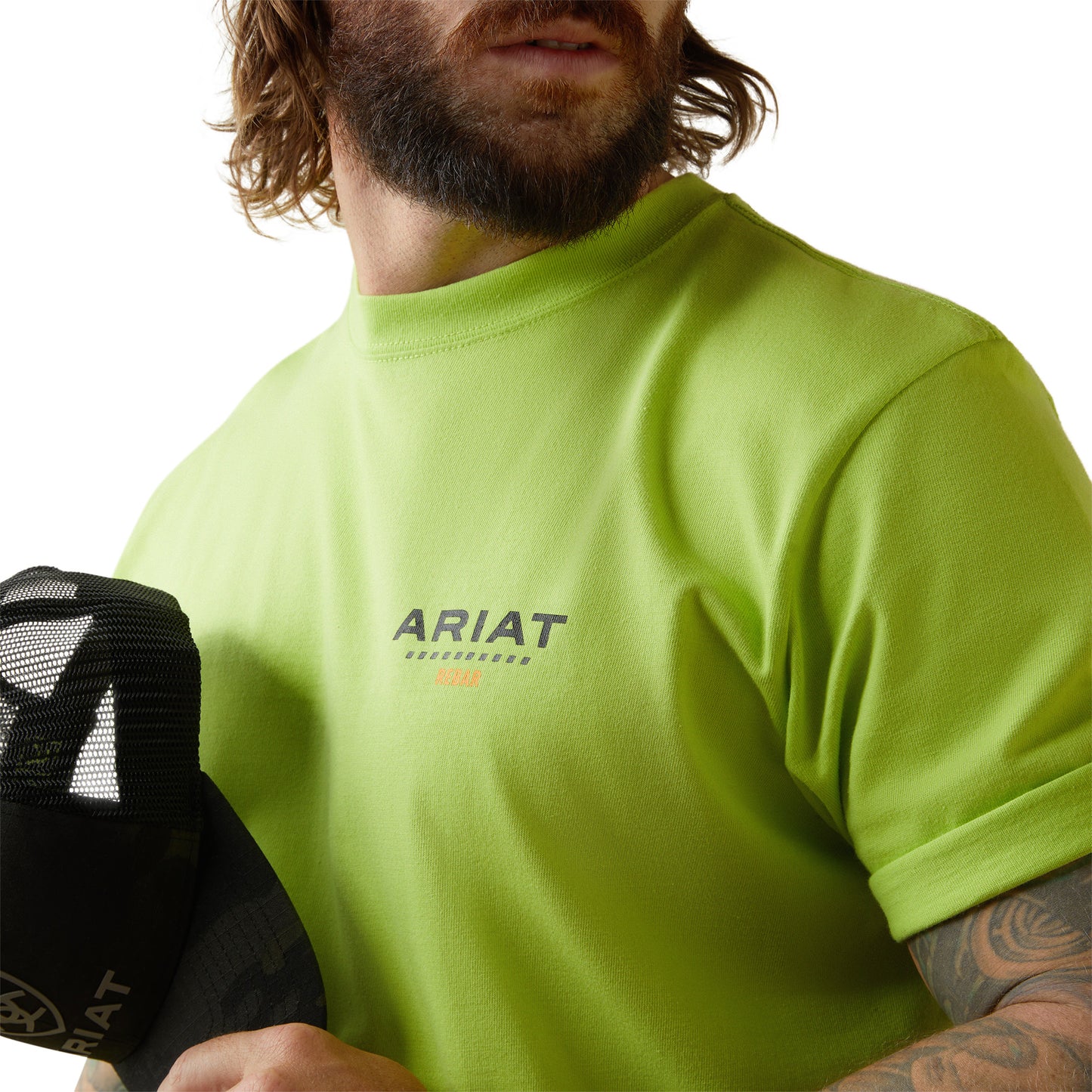 Ariat® Men's Rebar Cotton Strong™ Graphic Lime & Black T-Shirt 10043487