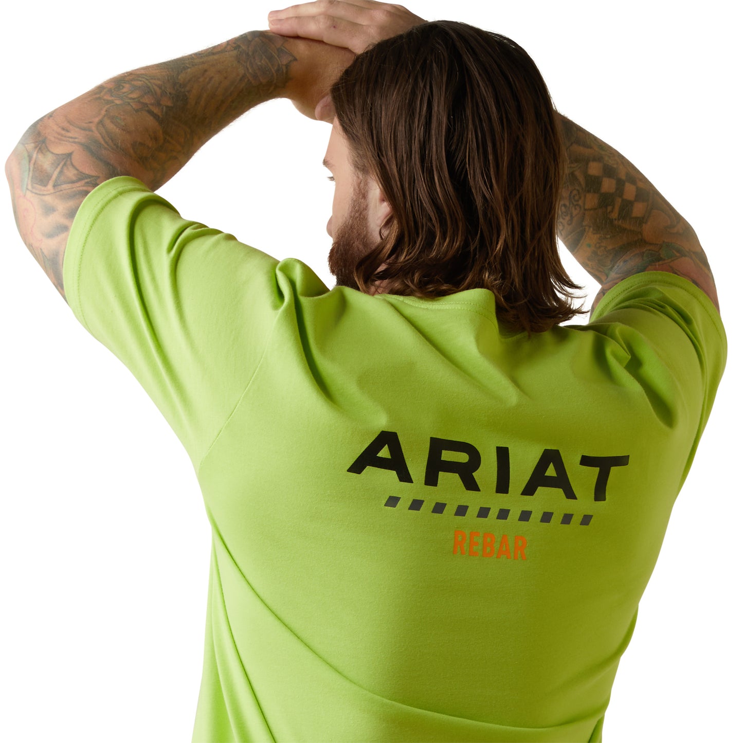 Ariat® Men's Rebar Cotton Strong™ Graphic Lime & Black T-Shirt 10043487