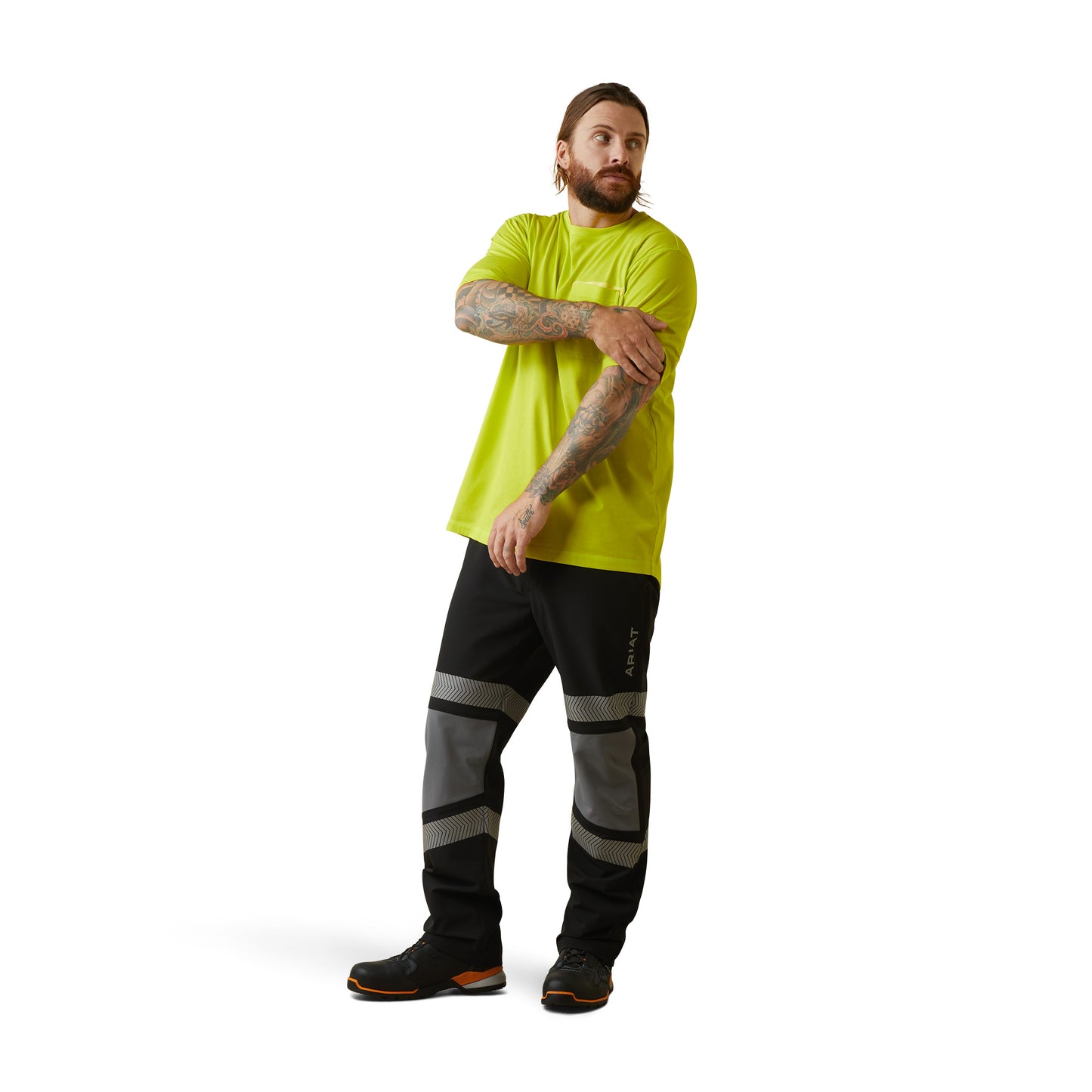 Ariat® Men's Rebar Workman Sulphur Springs Yellow T-Shirt 10043535