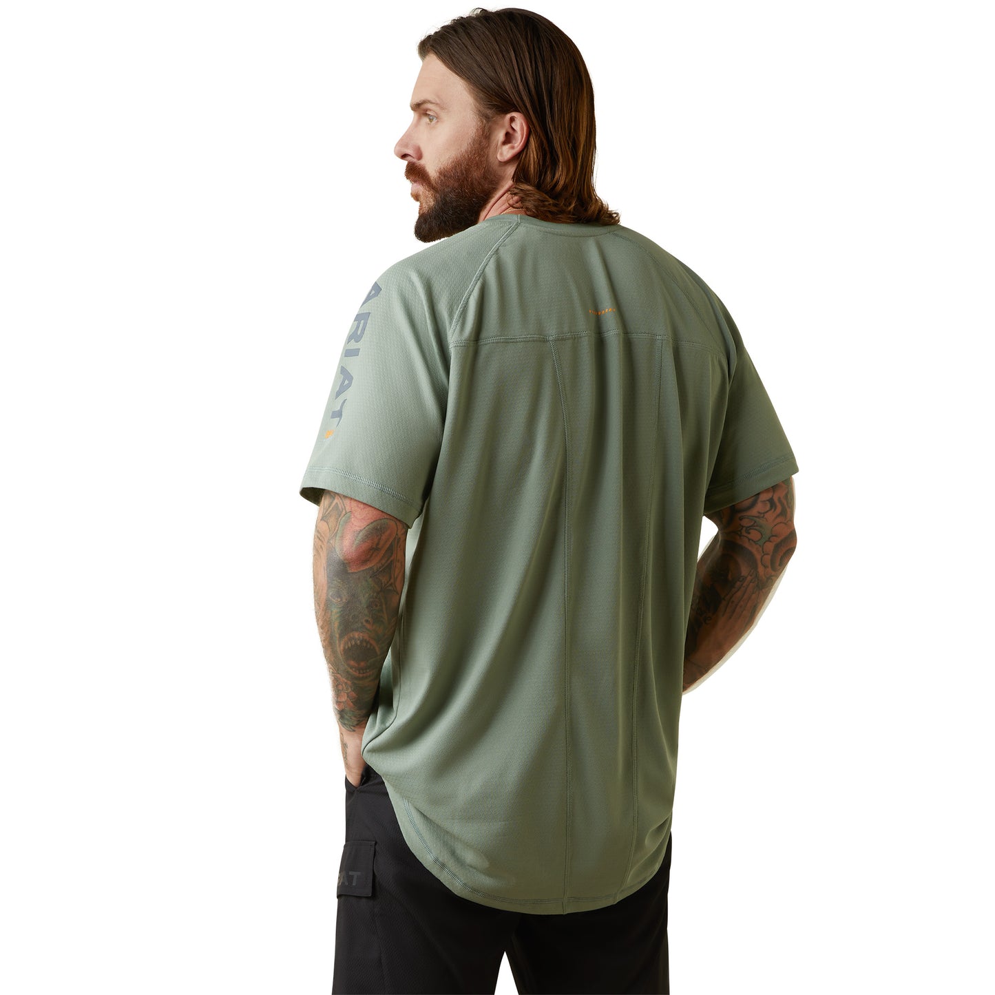 Load image into Gallery viewer, Ariat® Men&amp;#39;s Rebar Heat Fighter Lily Pad Green Long Sleeves T-Shirt 10043543
