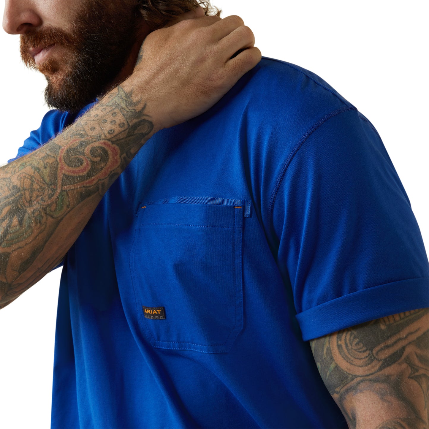 Ariat® Men's Rebar Workman USA Logo Royal Blue T-Shirt 10043560