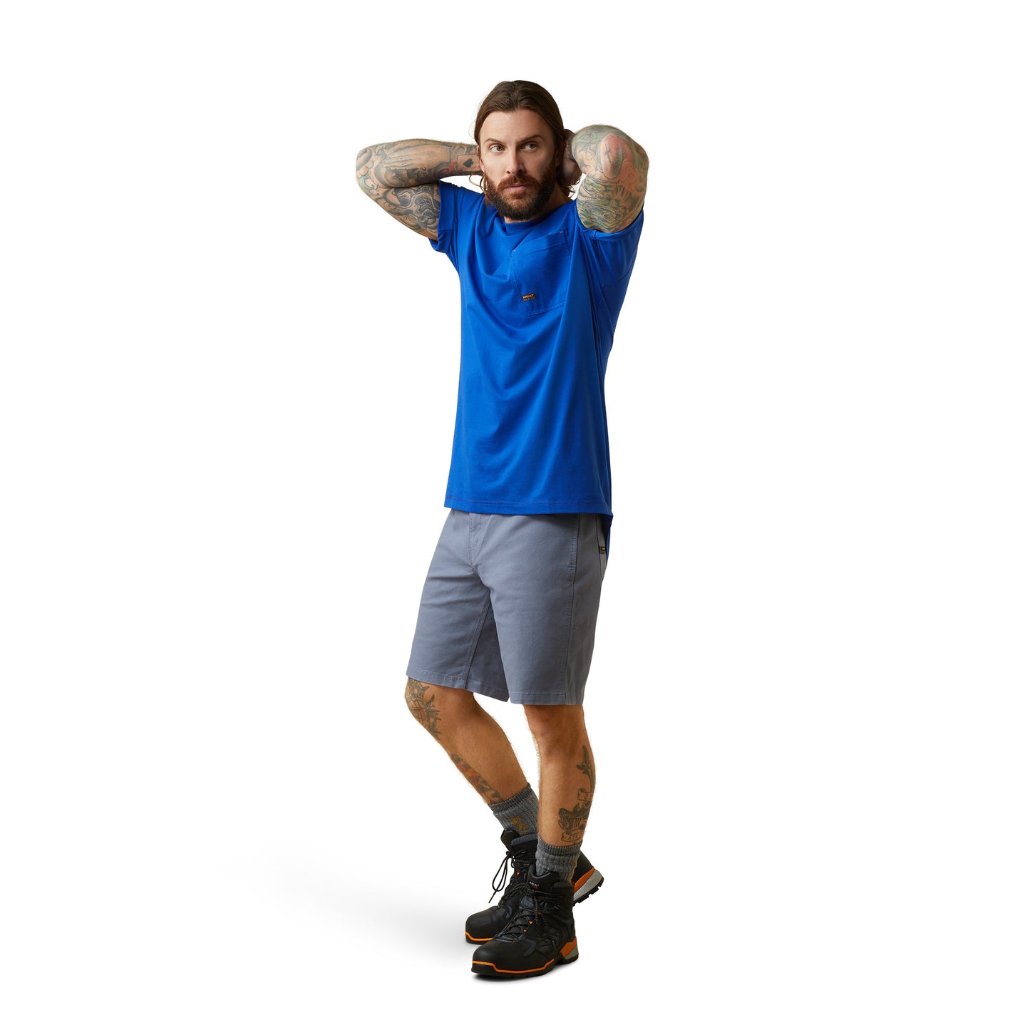 Ariat® Men's Rebar Workman USA Logo Royal Blue T-Shirt 10043560