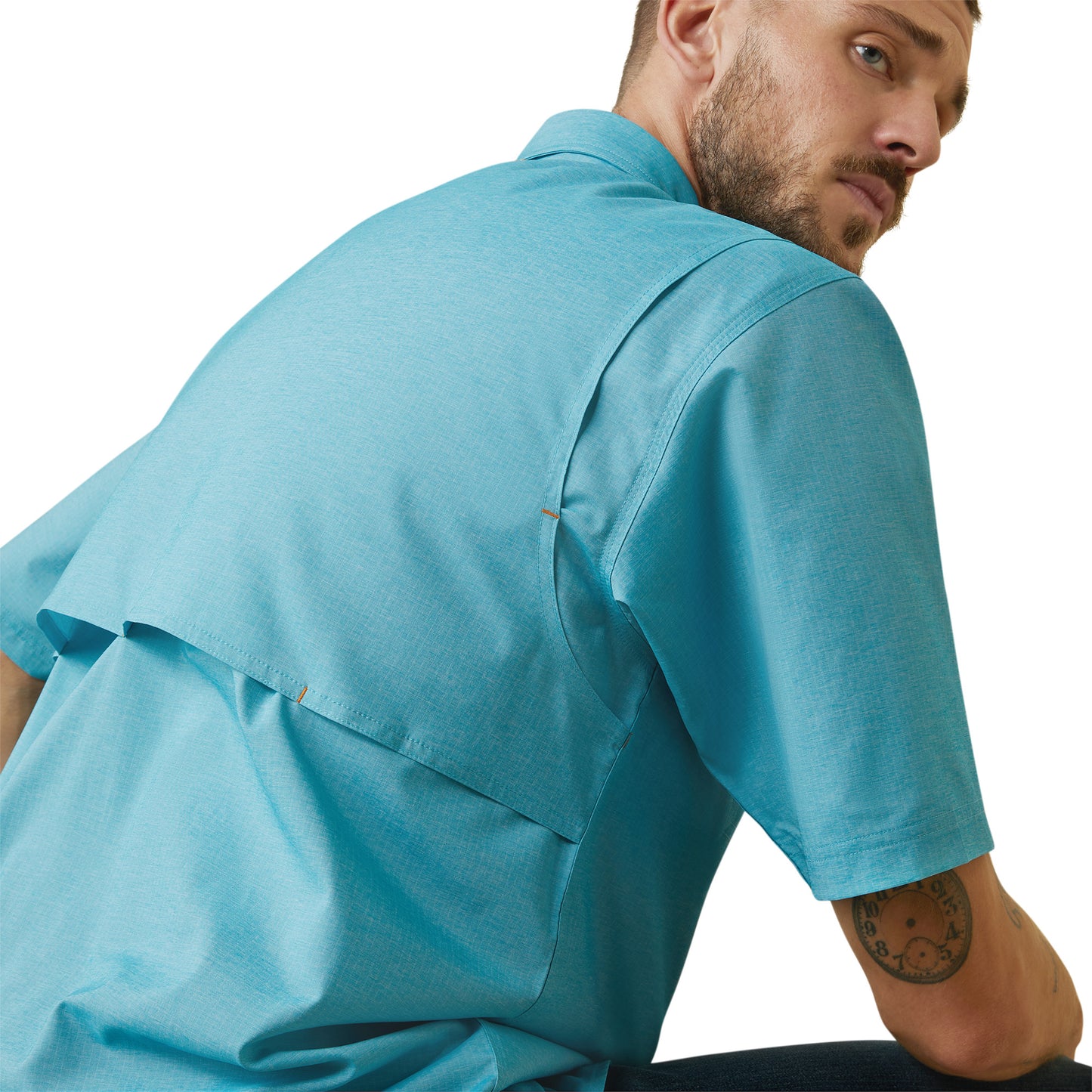 Ariat® Men's Rebar Made Tough VentTEK DuraStretch™ Blue Shirt 10043580