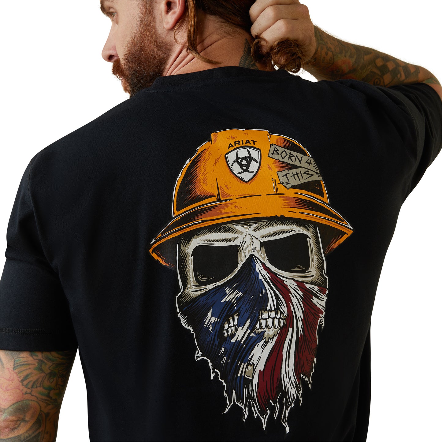 Ariat® Men's Rebar Workman Born For This Black Graphic T-Shirt 10043633