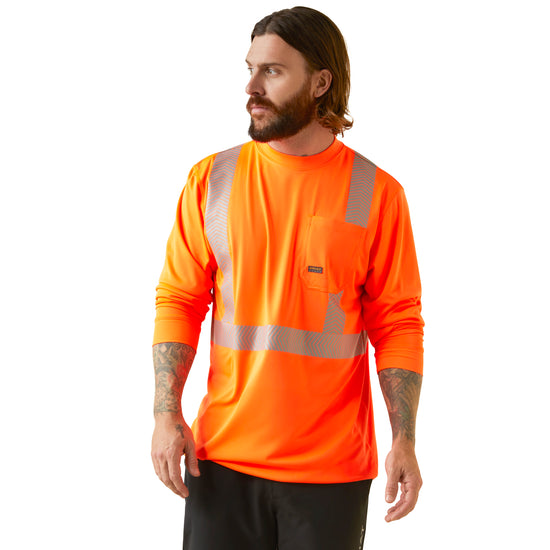 Ariat® Men's Rebar Hi-Vis ANSI Orange Long Sleeve T-Shirt 10043822