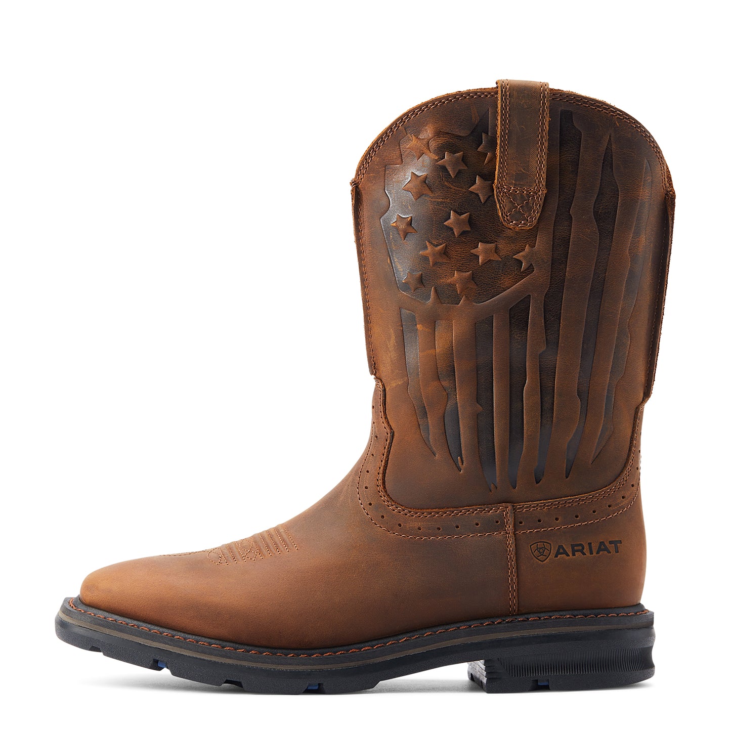 Ariat Men's Sierra Shock Patriot Brown Work Boots 10044505