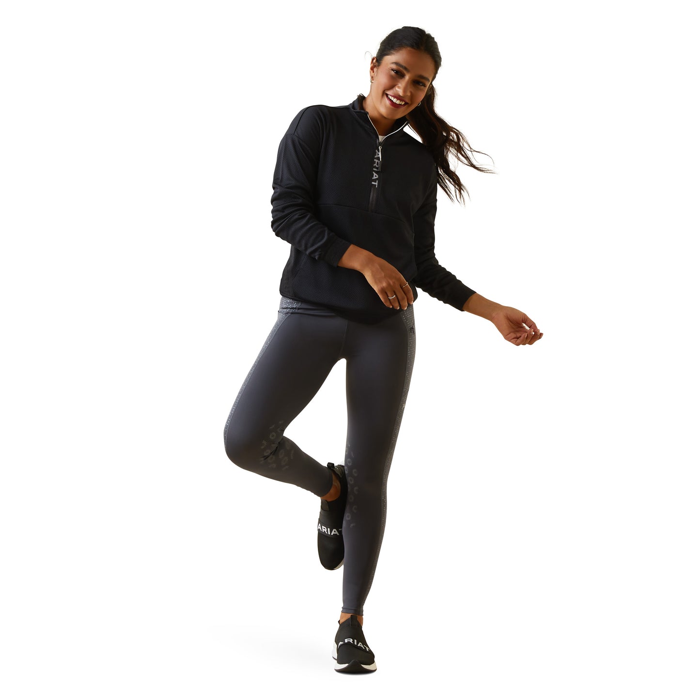 Ariat® Ladies Breathe 1/2 Zip Black Pullover Sweatshirt 10043390