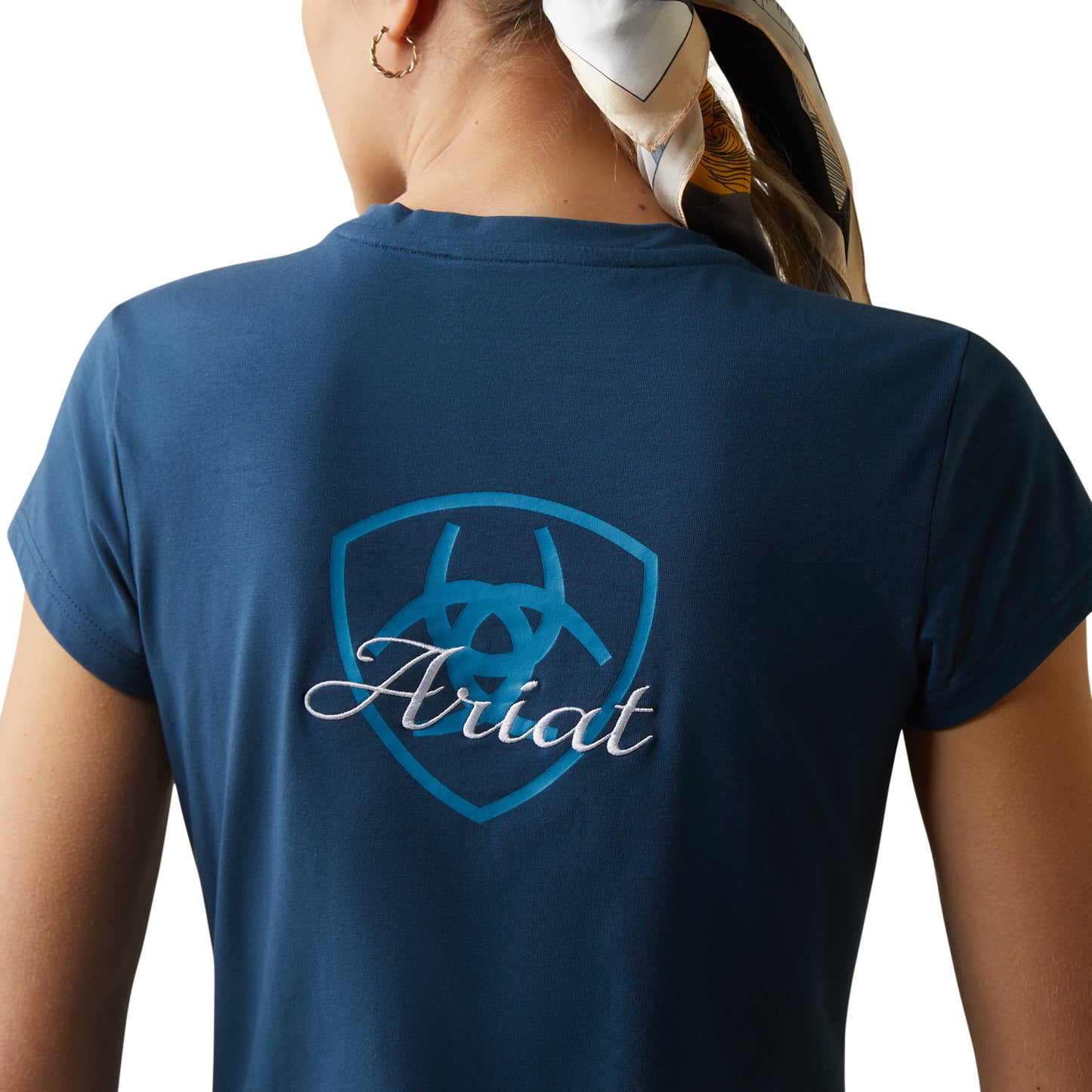 Ariat® Ladies Logo Script Deep Petroleum T-Shirt 10043442