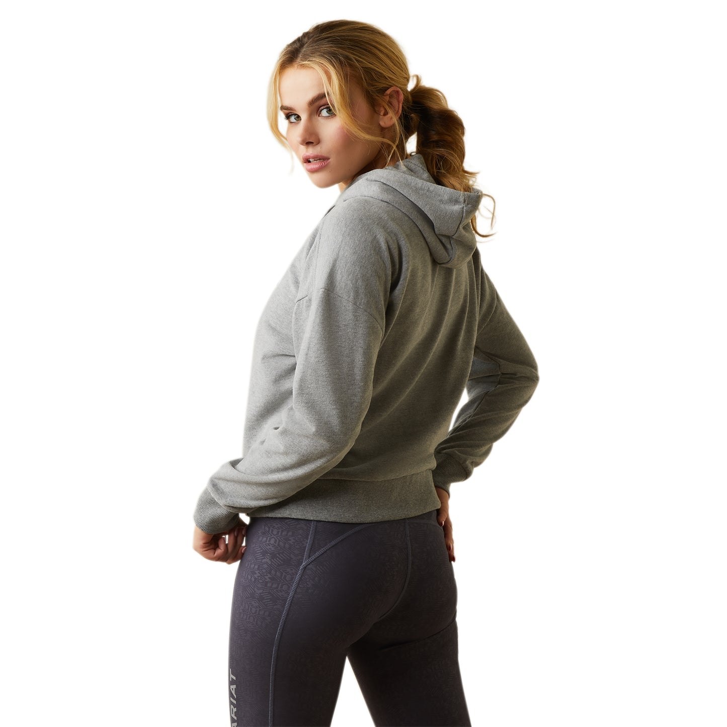 Ariat® Ladies Just Hood Mid Layer Heather Grey Hoodie 10043443