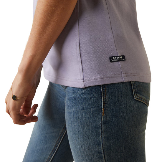 Load image into Gallery viewer, Ariat® Ladies Prix 2.0 Polo Heirloom Lilac Sleeveless Shirt 10043538
