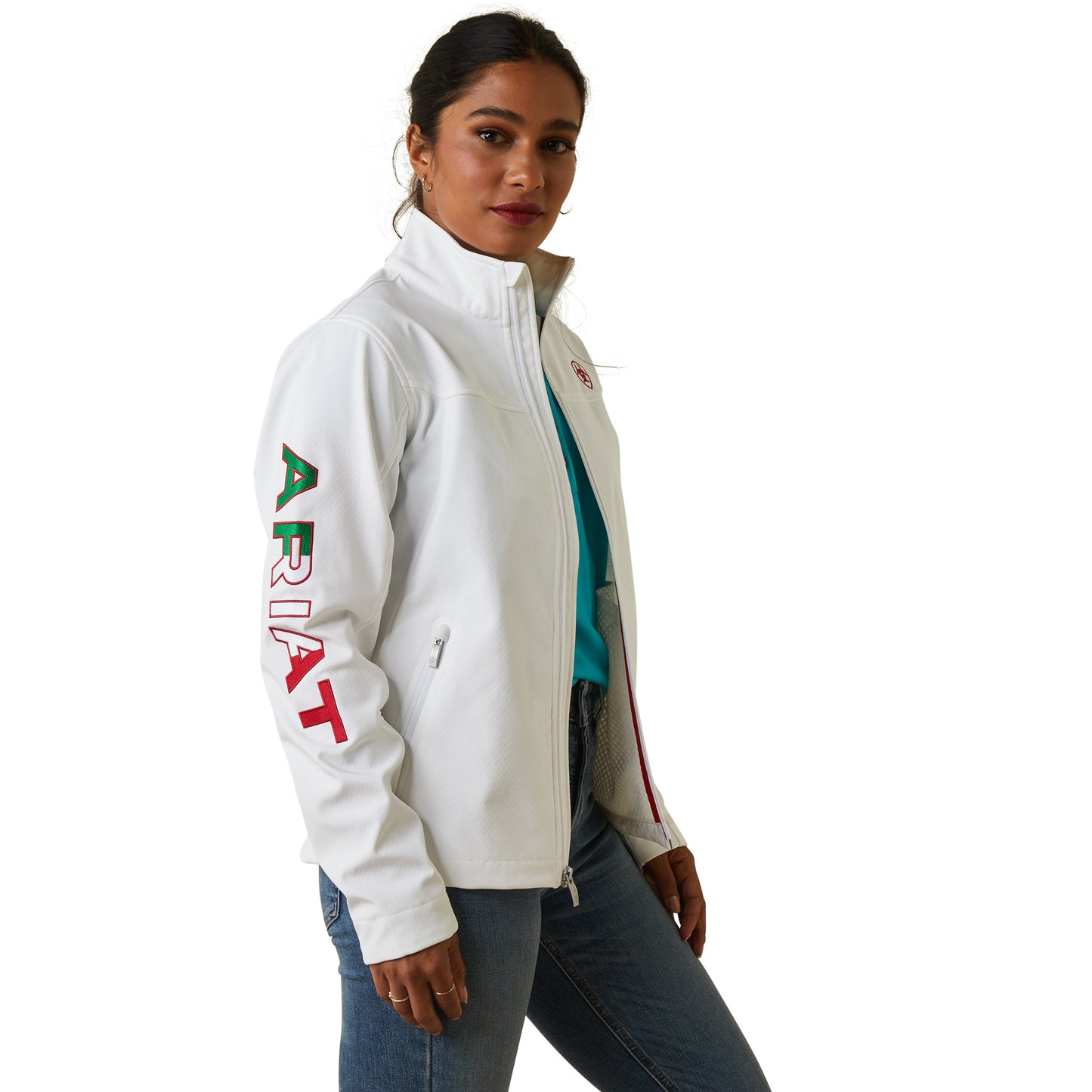 Ariat® Ladies Team Mexico White Mexican Flag Softshell Jacket 10043548