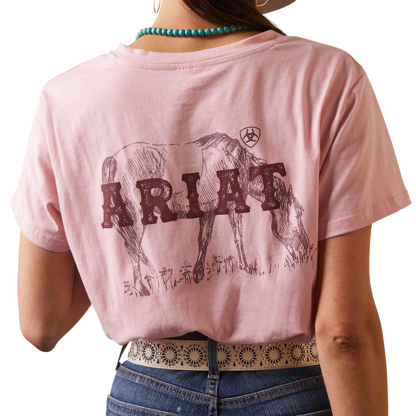 Ariat® Ladies R.E.A.L­™ Grazin Graphic Coral Blush T-Shirt 10043410