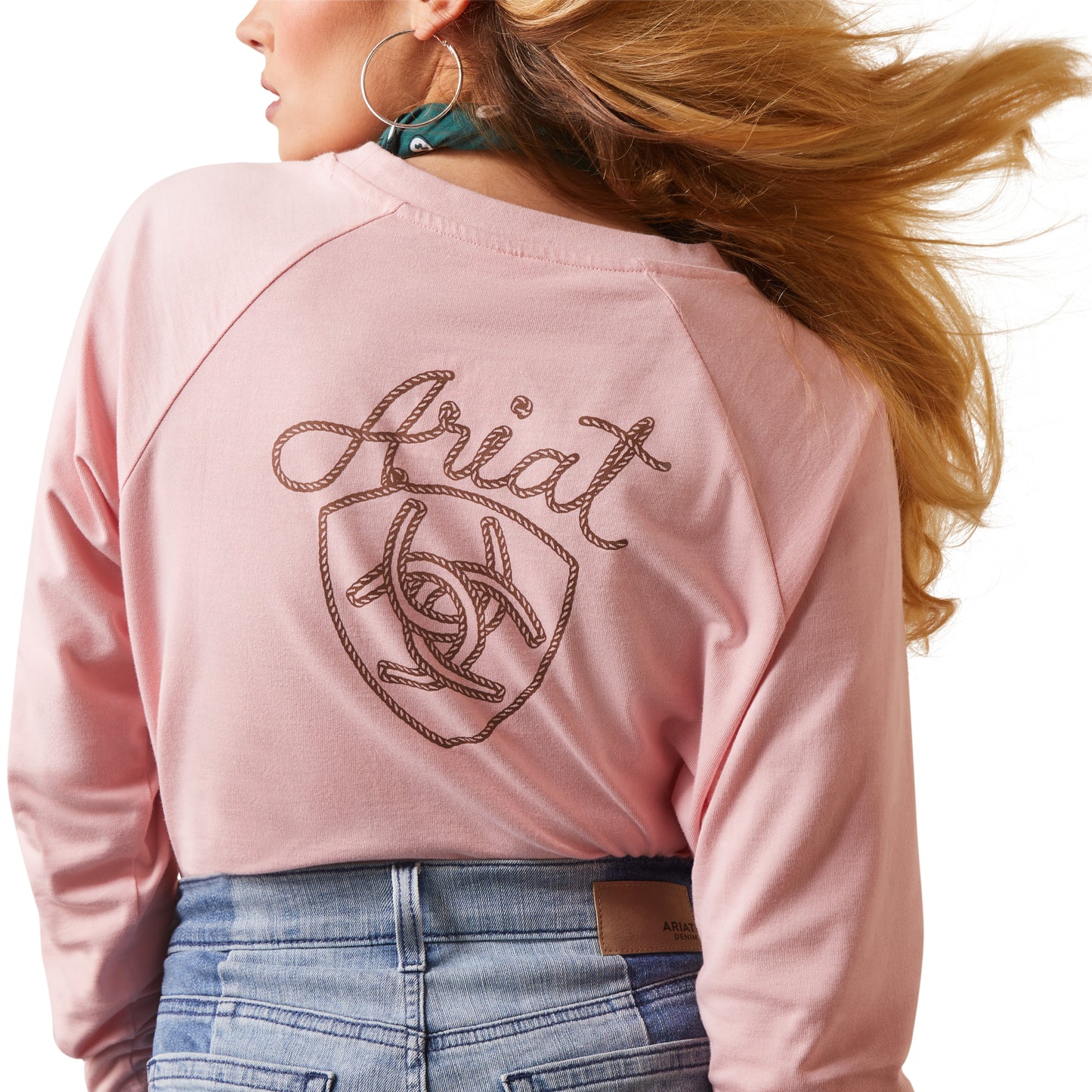 Ariat® Ladies R.E.A.L™ Ropey Shield Coral Blush Pink T-Shirt 10043412