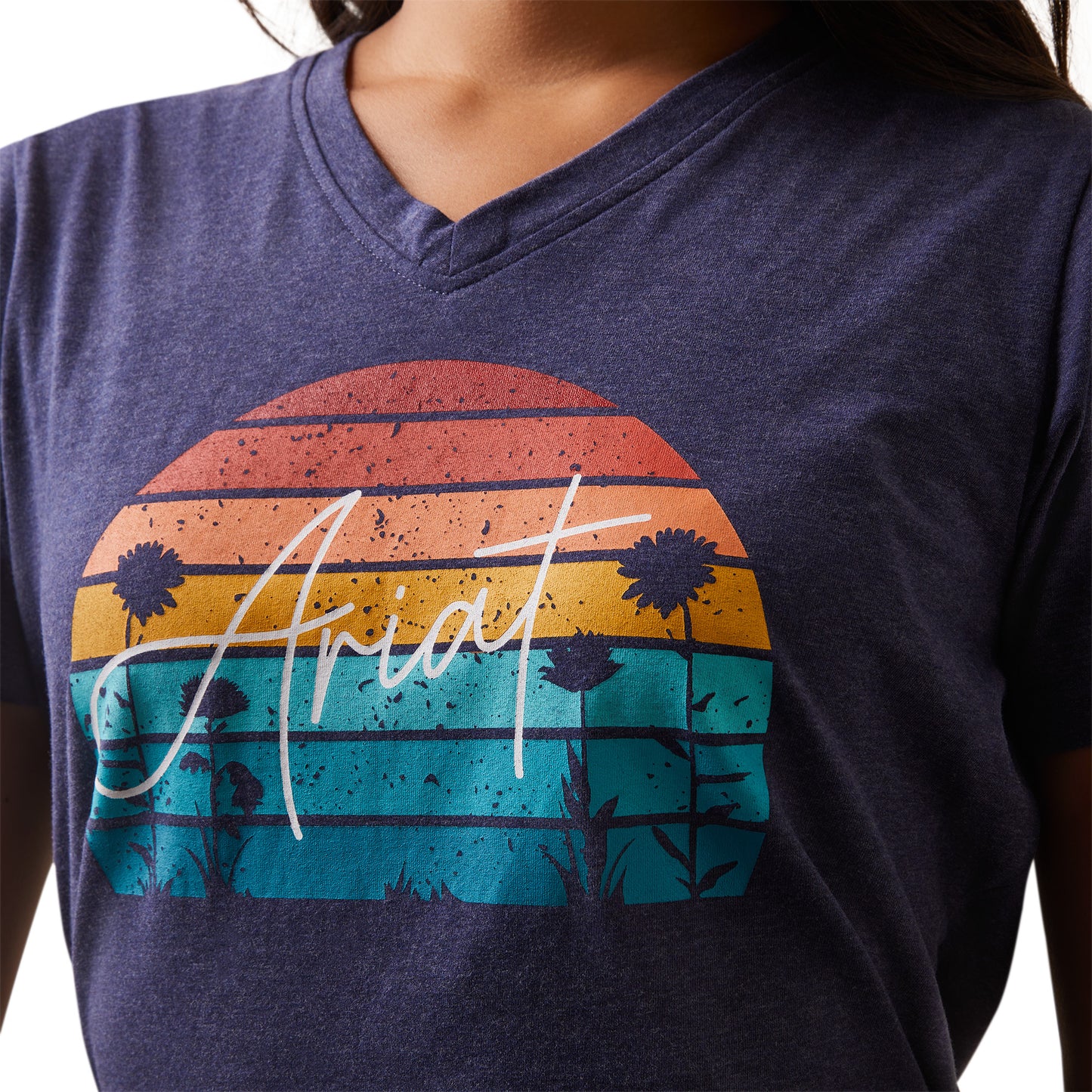 Ariat® Ladies Real Horizon Navy Heather T-Shirt 10043418