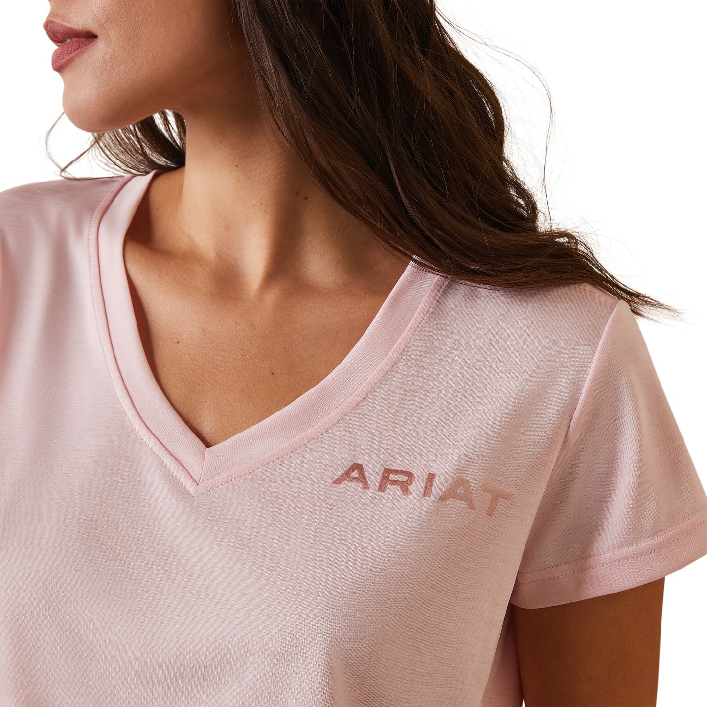 Ariat® Ladies Laguna Logo Baselayer Coral Blush T-Shirt 10043433