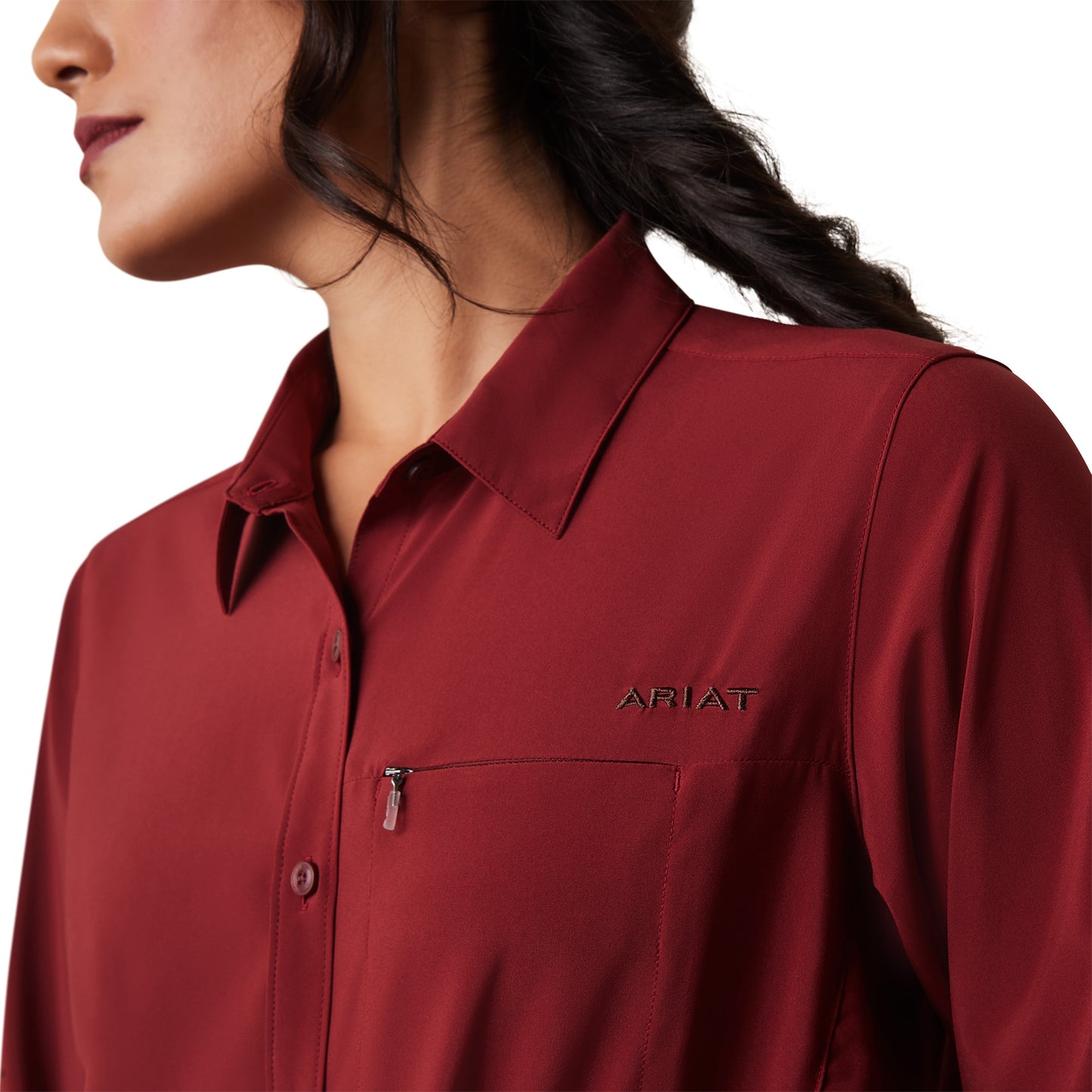 Ariat® Ladies VenTEK™ Stretch Pomegranate Button Down Shirt 10043495