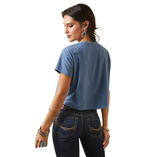 Ariat Ladies Desert Daze Copen Blue Western T-Shirt 10043658