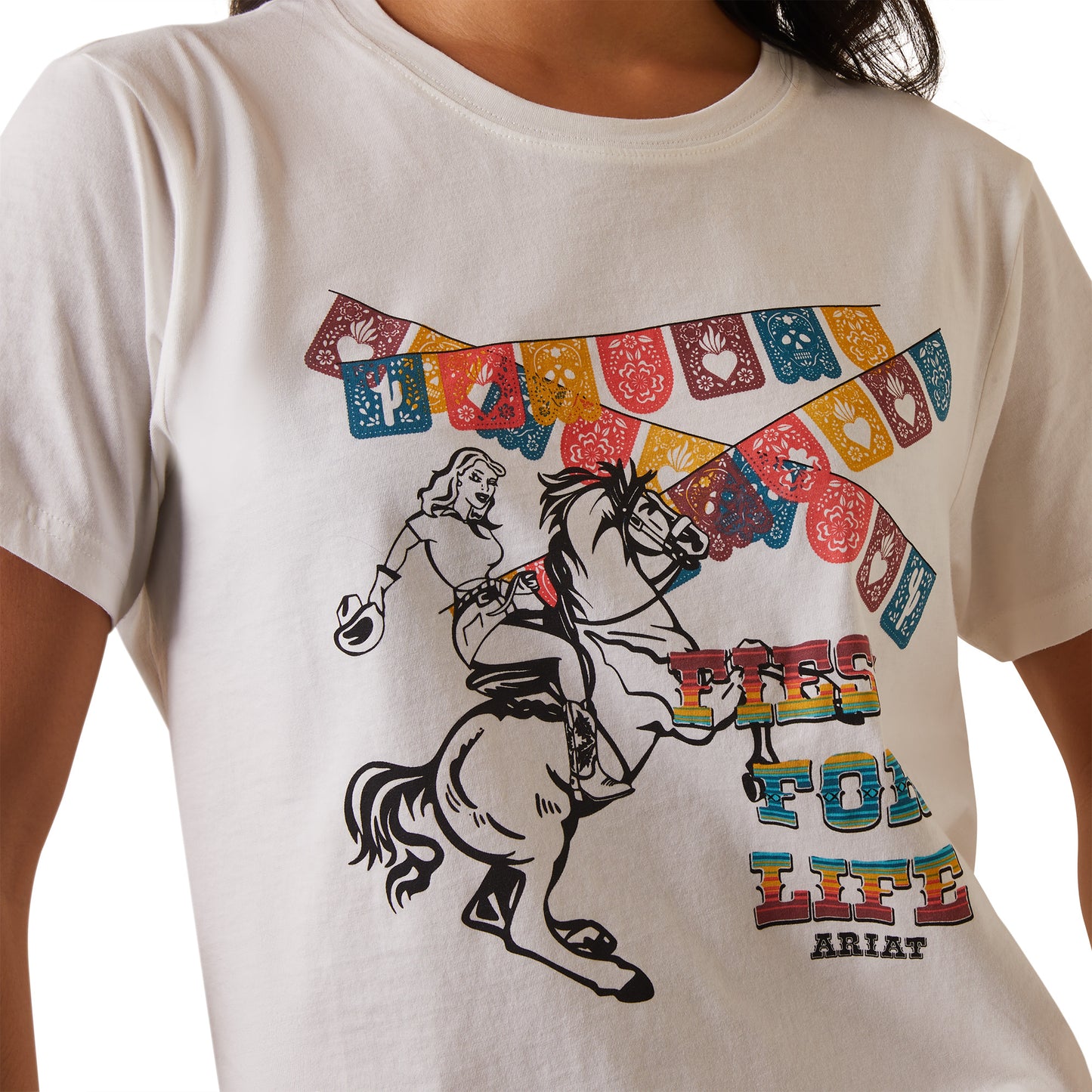 Ariat® Ladies Fiesta Cloud Dancer T-Shirt 10043666