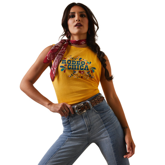 Ariat® Ladies Rodeo Chica Yolk Yellow Tank Top 10043671