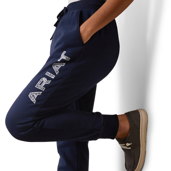 Ariat® Ladies R.E.A.L Logo Navy Eclipse Jogger Pants 10043683