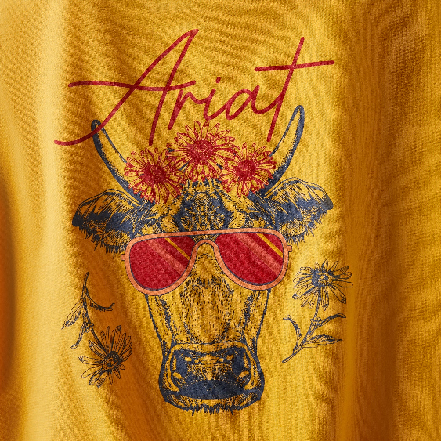 Ariat® Ladies R.E.A.L.™ Cool Cow Yolk Yellow T-Shirt 10043812
