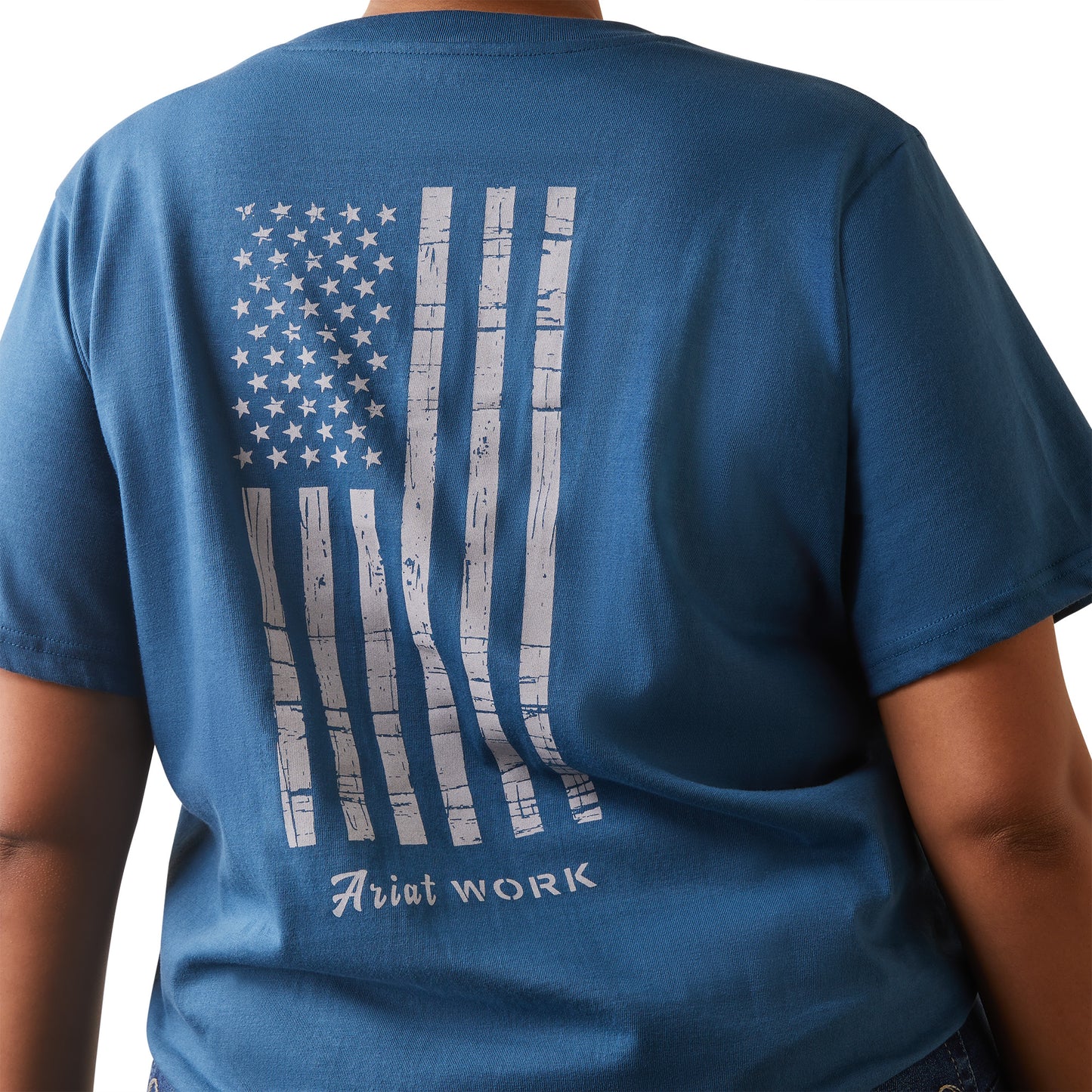 Ariat® Ladies Rebar CottonStrong Key Largo USA Flag T-Shirt 10043846