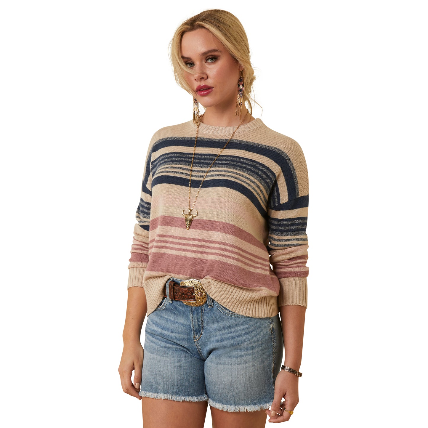 Ariat® Ladies Kimmy Stripe Knit Pullover Sweater 10043885