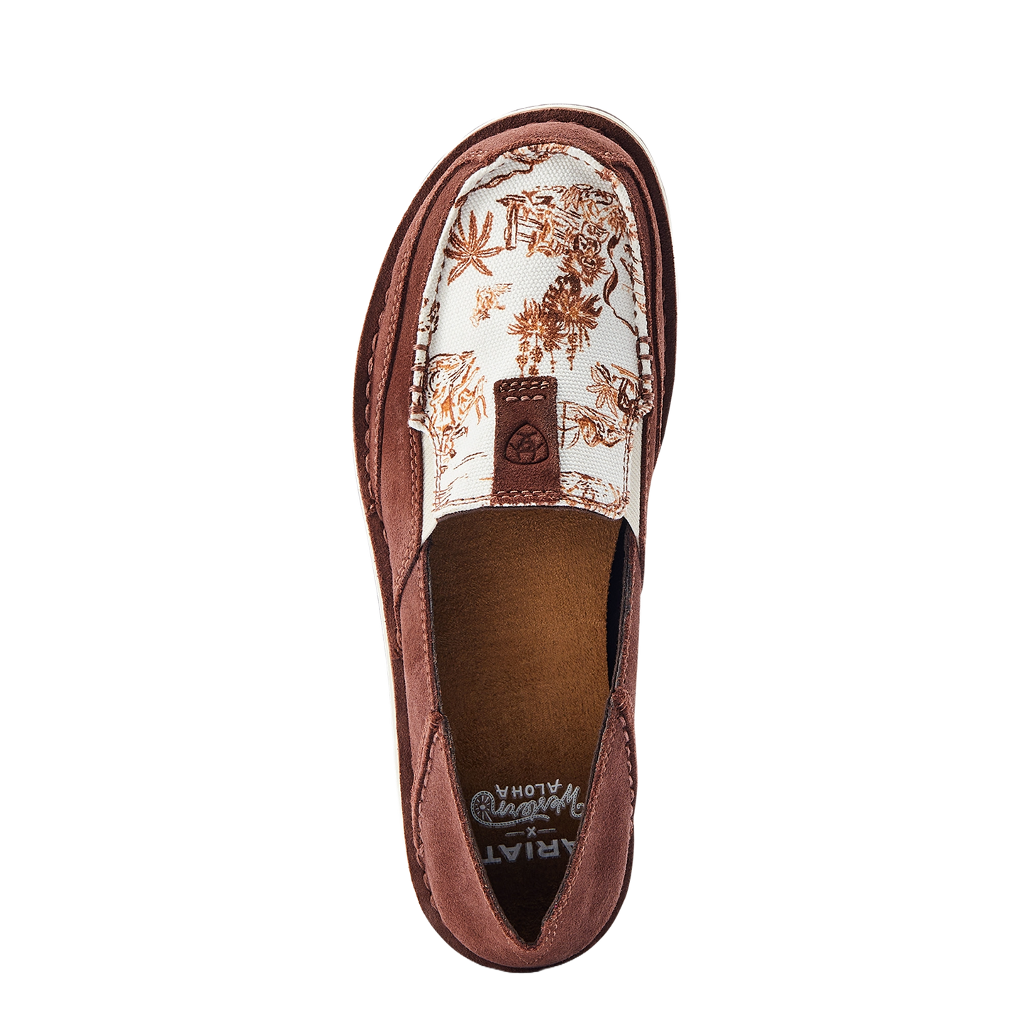 Ariat Ladies Cruiser Western Aloha Rusted Brown Slip On Shoes 10044516