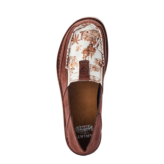 Ariat Ladies Cruiser Western Aloha Rusted Brown Slip On Shoes 10044516