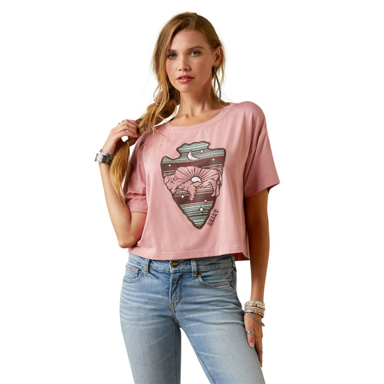Ariat Ladies Island Blush Buffalo Rising T-Shirt 10044930