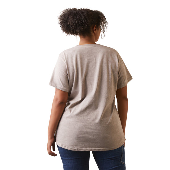 Ariat® Ladies Rebar Cotton Strong™ Logo Graphic Beige T-Shirt 10043354