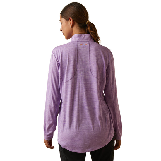 Ariat® Ladies Rebar Evolution Paisley Purple 1/2 Zip T-Shirt 10043434