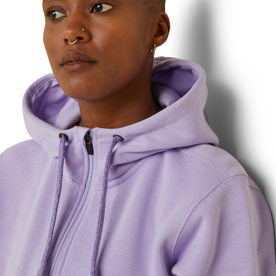 Load image into Gallery viewer, Ariat® Ladies Rebar Skill Set Lavender Heather 1/2 Zip Hoodie 10043547
