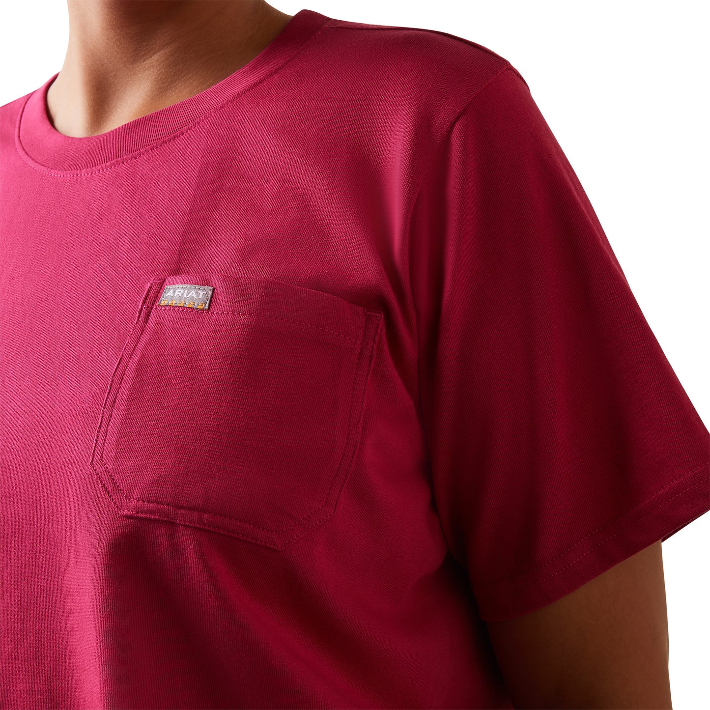 Ariat® Ladies Rebar Cotton Strong™ Cherries Jubilee Pink T-Shirt 10043562