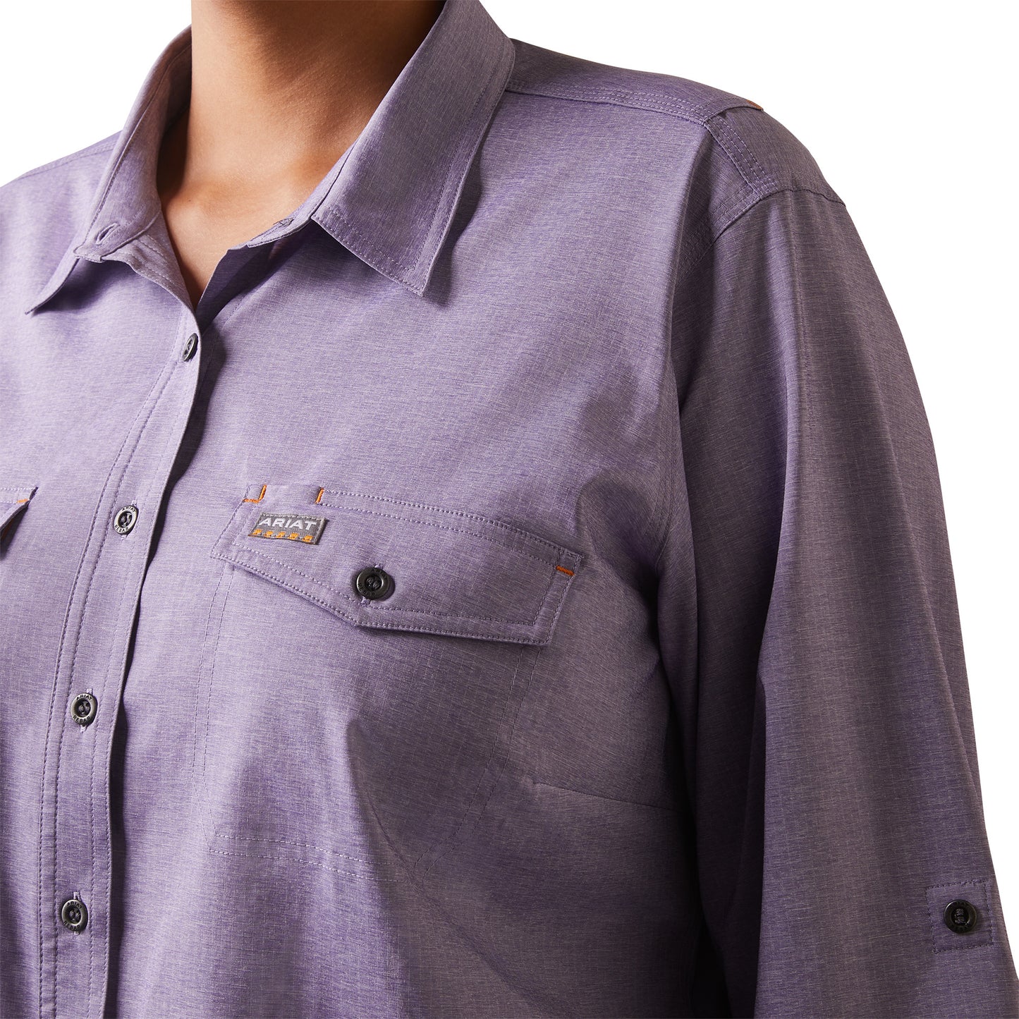 Load image into Gallery viewer, Ariat® Ladies Rebar Made Tough VentTEK DuraStretch™ Purple Shirt 10043563
