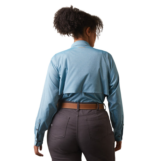 Ariat® Ladies Rebar Made Tough VentTEK DuraStretch™ Blue Shirt 10043564
