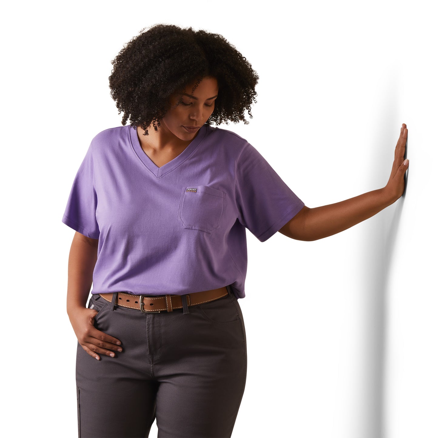 Ariat® Ladies Rebar Cotton Strong™ Paisley Purple T-Shirt 10043575