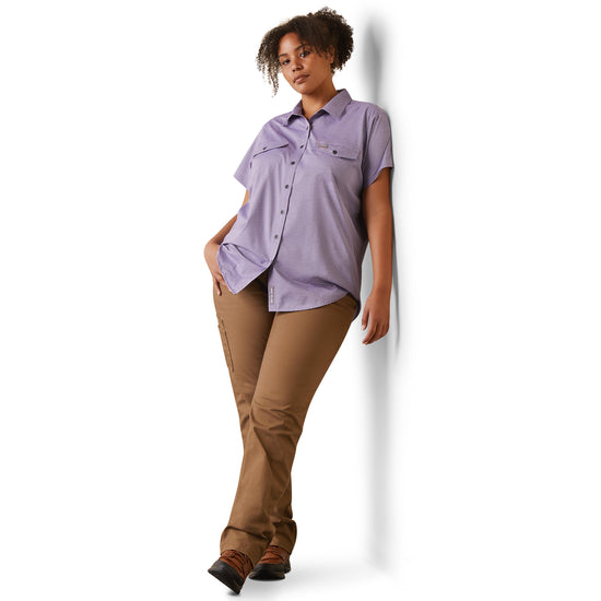 Load image into Gallery viewer, Ariat® Ladies Rebar Made Tough VentTEK DuraStretch™ Purple Shirt 10043772
