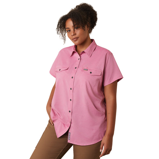 Load image into Gallery viewer, Ariat® Ladies Rebar Made Tough VentTEK DuraStretch™ Pink Shirt 10043774
