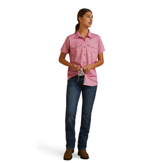Load image into Gallery viewer, Ariat® Ladies Rebar Made Tough VentTEK DuraStretch™ Pink Shirt 10043774

