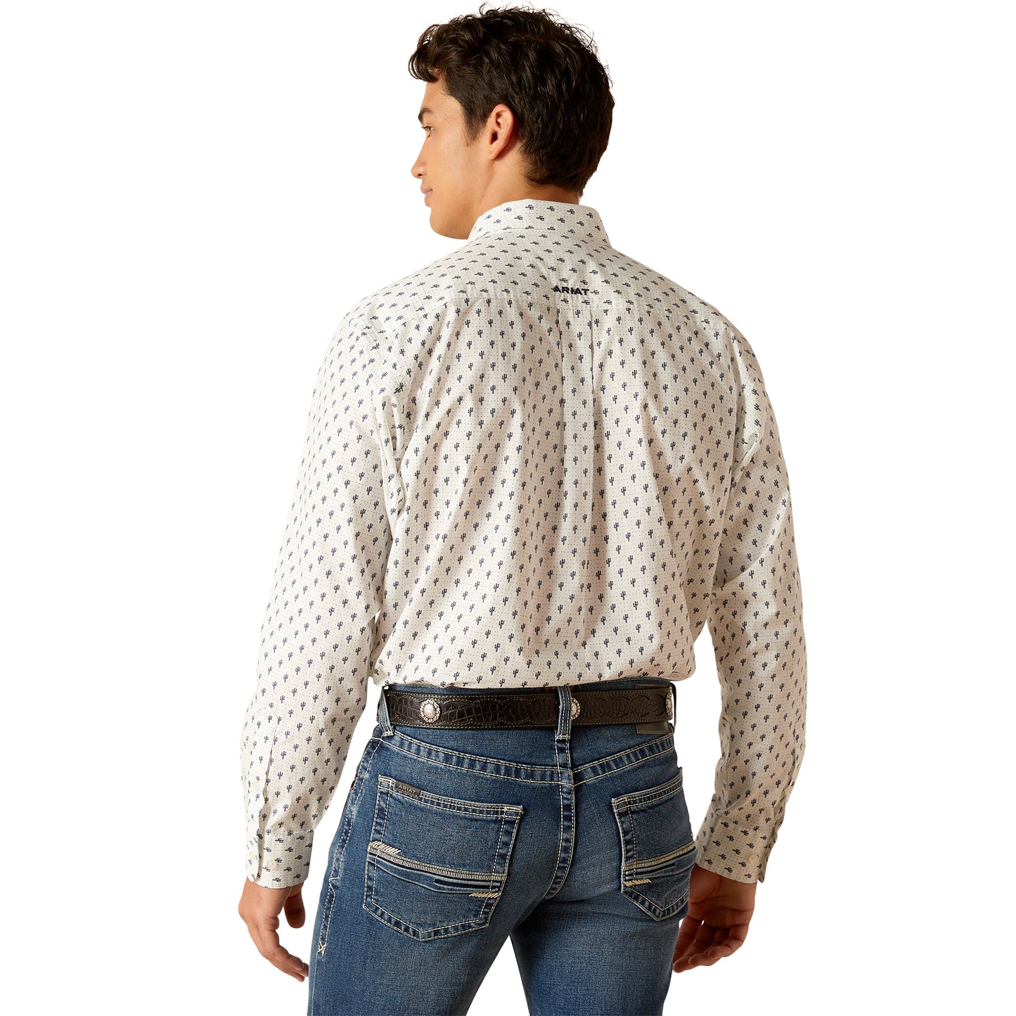 Ariat Men's Parker White Classic Fit Button Down Shirt 10048380