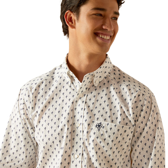Ariat Men's Parker White Classic Fit Button Down Shirt 10048380
