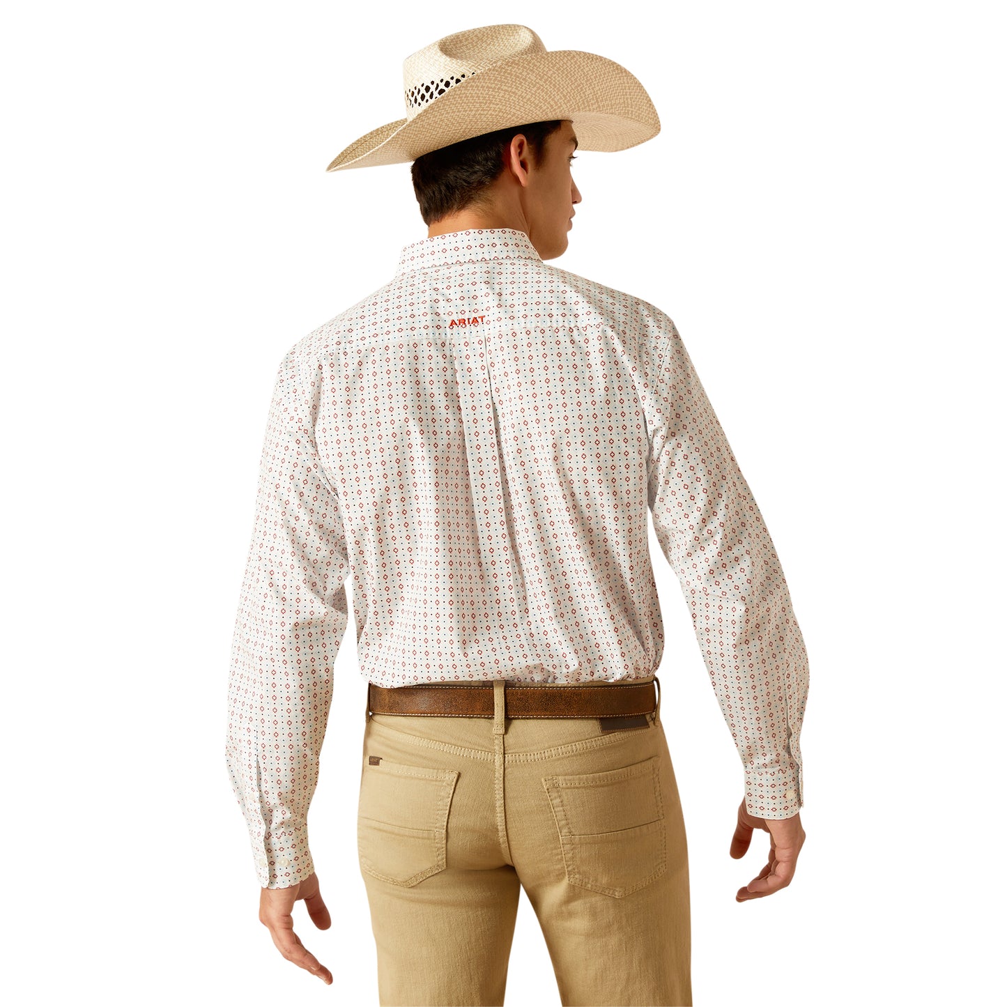 Ariat Men's Kade White Classic Fit Button Down Shirt 10048443