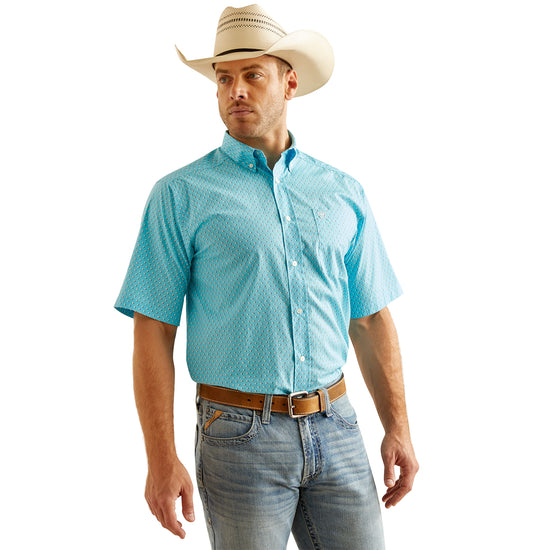 Ariat Men's Kaleb Sky Blue Classic Fit Button Down Shirt 10048444
