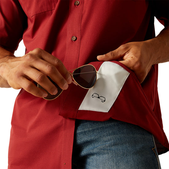 Ariat Men's 360 Airflow Merlot Classic Fit Button Down Shirt 10048569