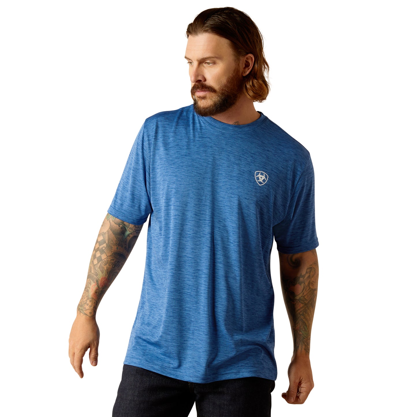Ariat Men's Charger Spirited Flag Monaco Blue T-Shirt 10048578