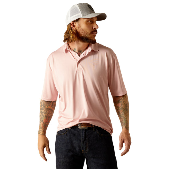 Ariat Men's Charger 2.0 Pink Daisy Polo Shirt 10048727